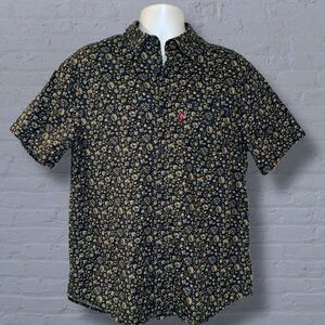 Levi’s Floral Print Short Sleeve Button Down Shirt Men’s Large Stretch Cotton